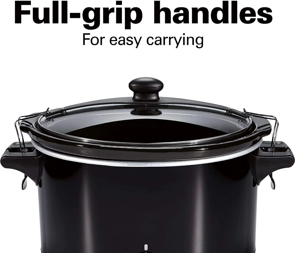 Black 10-Quart Slow Cooker with Lid Lock X318548