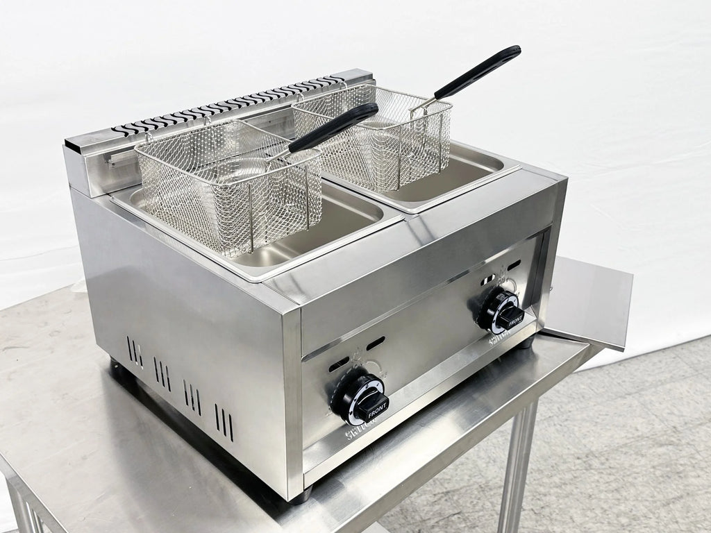 7 gallon Commercial Countertop Double Deep Fryer R865