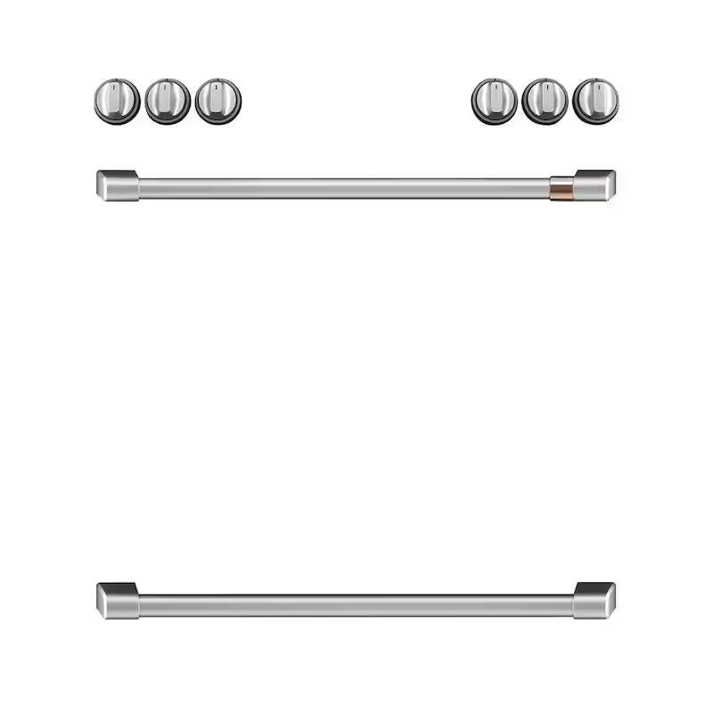 Induction Range Handle and Knob Kit in Brushed Stainless E26648