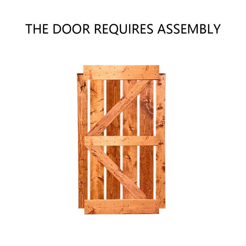 Walnut Barn Door with Hardware Kit R95796