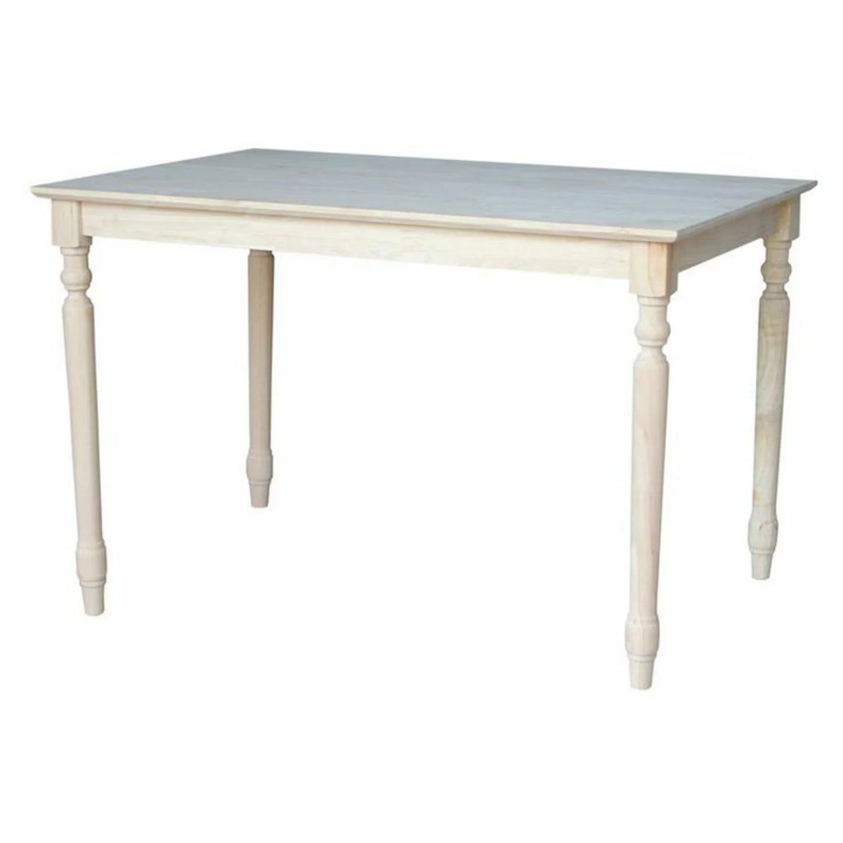 Unfinished 30" Solid Dining Table with Turned Legs B3766