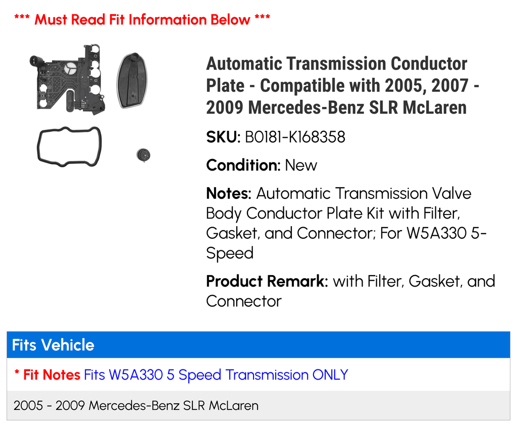 Automatic Transmission Conductor Plate F129