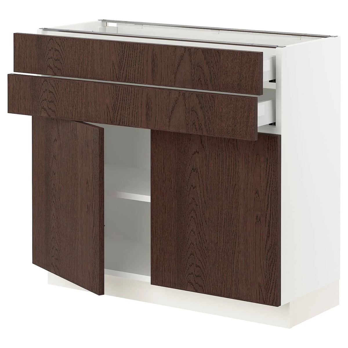 White 2 Door 2 Drawer Base Cabinet C560