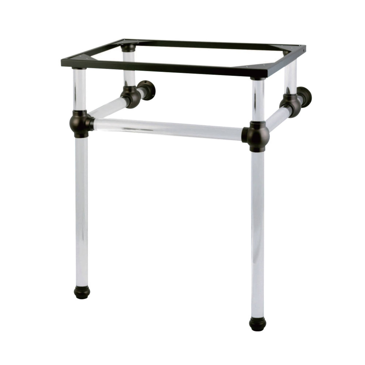 24" x 20-3/8" x 30" Acrylic Console Sink Legs, Oil Rubbed Bronze Q700