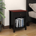 White 1-Drawer Wood Nightstand L674