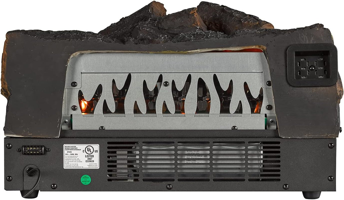 Rustic Pine Electric Log Set Heater with Remote Control E812488