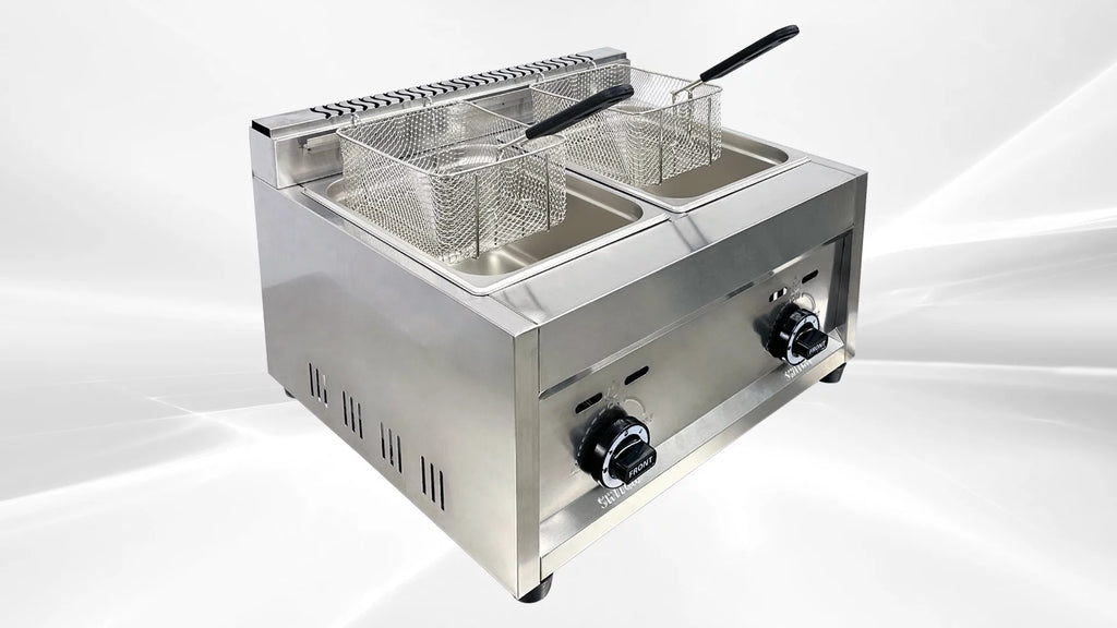 7 gallon Commercial Countertop Double Deep Fryer R865