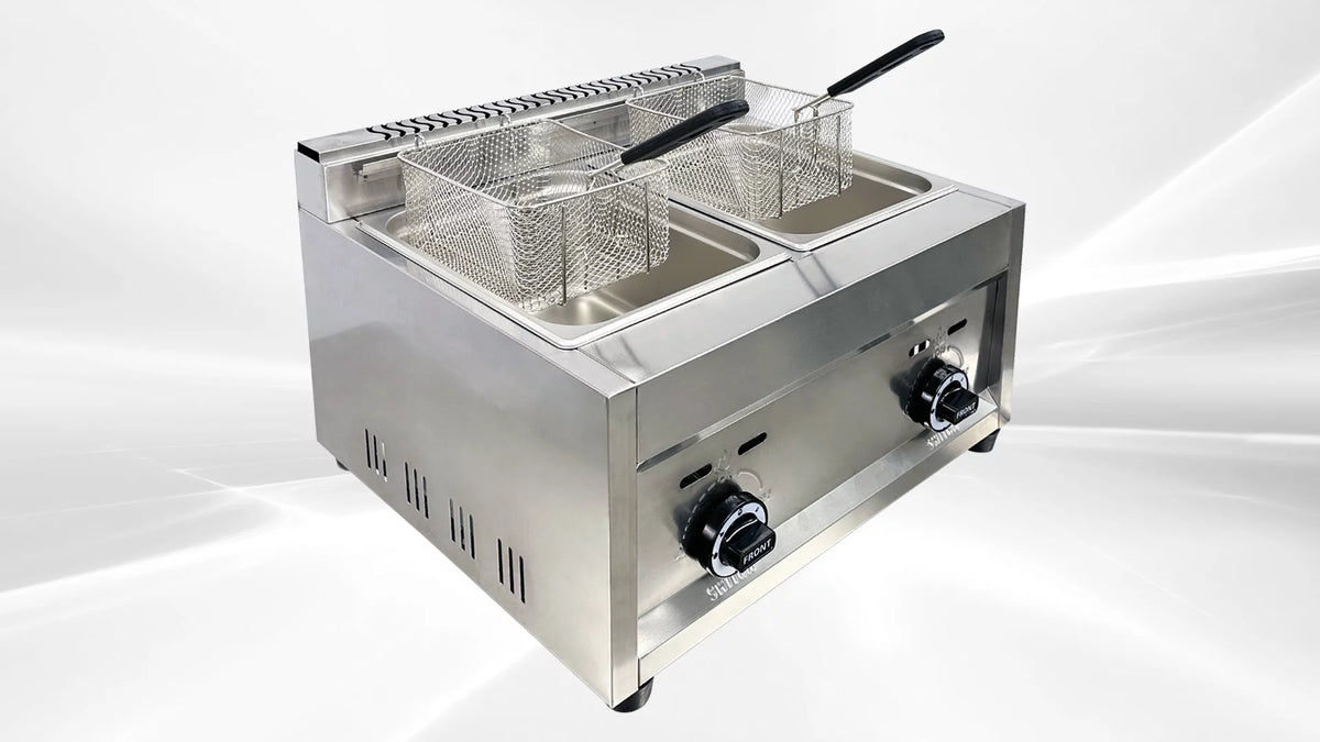 7 gallon Commercial Countertop Double Deep Fryer R865
