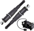 Rear Air Shock Set w/Compressor for Chevy Tahoe Suburban Avalanche GMC Yukon Cadillac Escalade Z55 Autoride 2000-2014 I291
