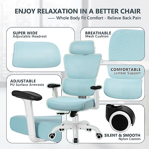 Black Ergonomic High Back Reclining Mesh Office Chair M596727