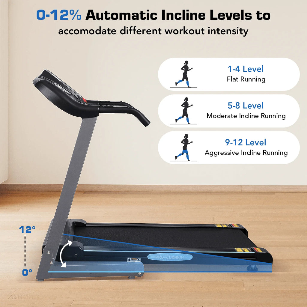 Folding Treadmill 2.5 Horse Power 15 Preset Programs T7684