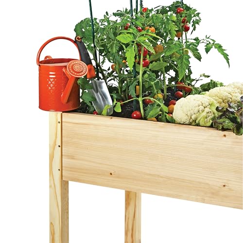Natural Cedar Wood Elevated Raised Garden Bed 48x24x30 C35336
