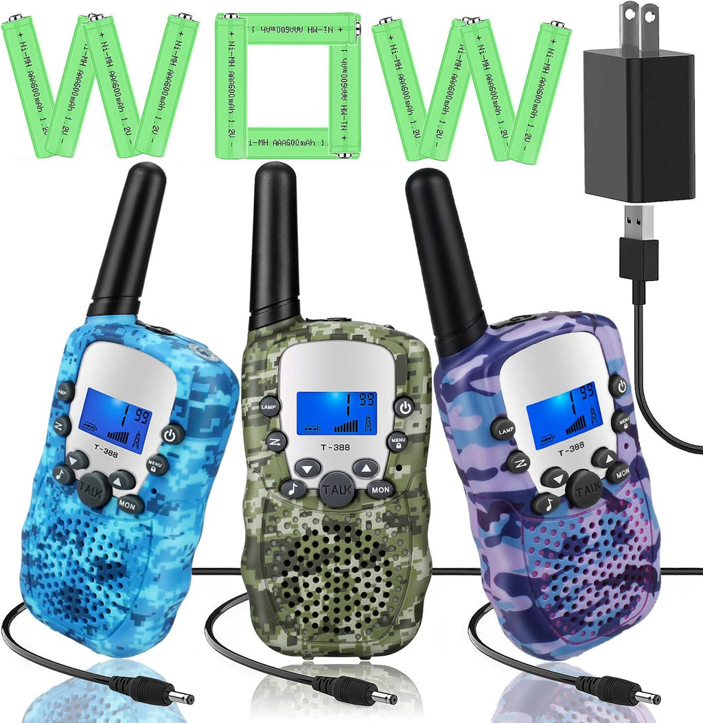 Camouflage Rechargeable Two Way Radios Long Range with Charger Batteries C7429