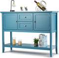 Grey Wood Buffet Sideboard with 2 Drawers Q53780