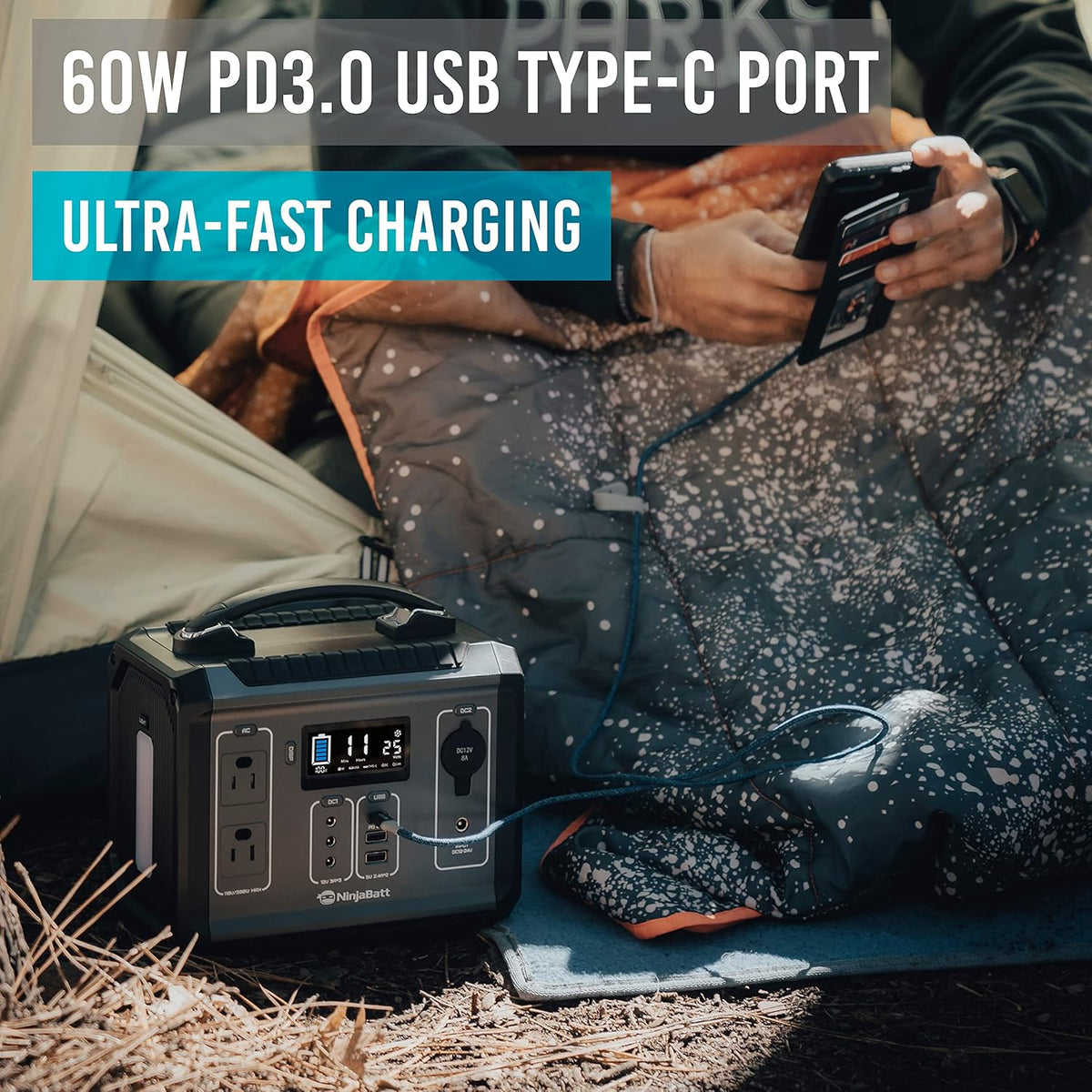 280Wh Portable Power Station with 110V/300W AC Outlets G61723