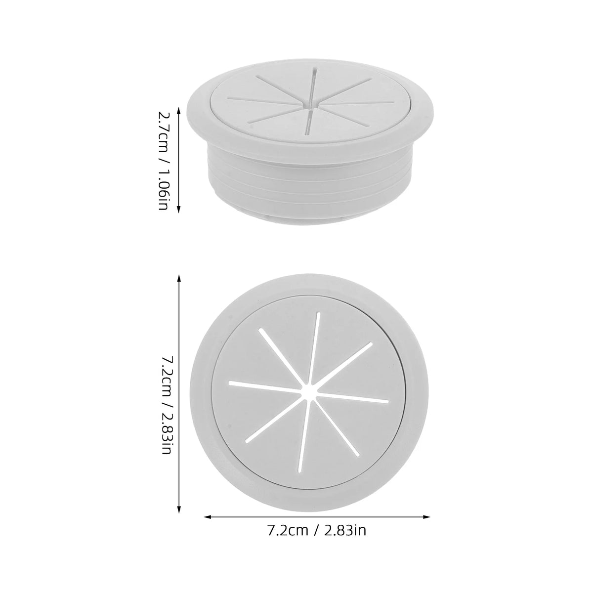 White 4 Pcs Wall Grommets for Cables E203