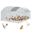 Large Metal Chicken Coop with Run Waterproof Cover I397633
