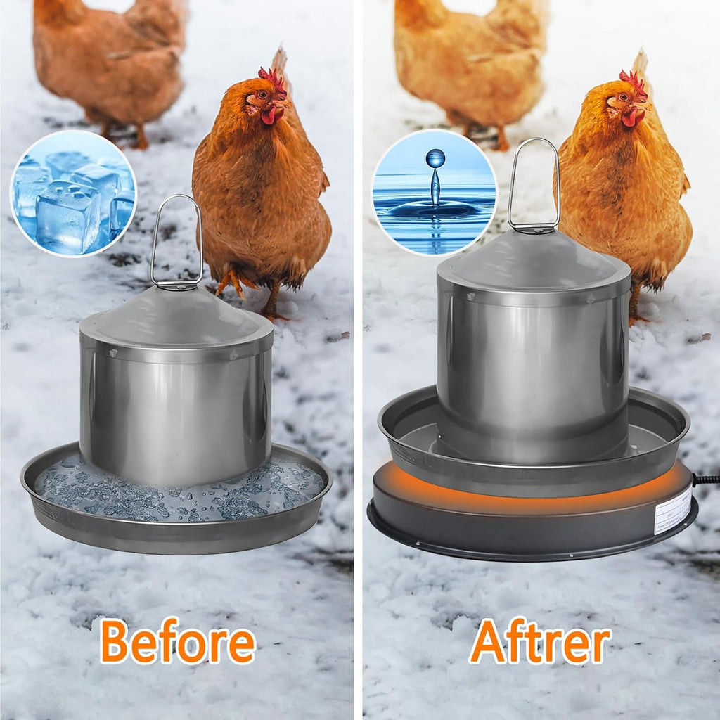 15IN 125W Heated Chicken Waterer Base with Thermostat G69153