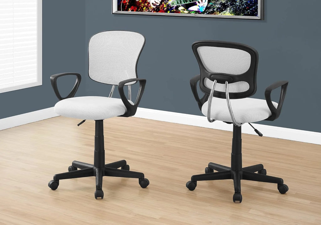 White Black Mesh Ergonomic Swivel Office Chair D136