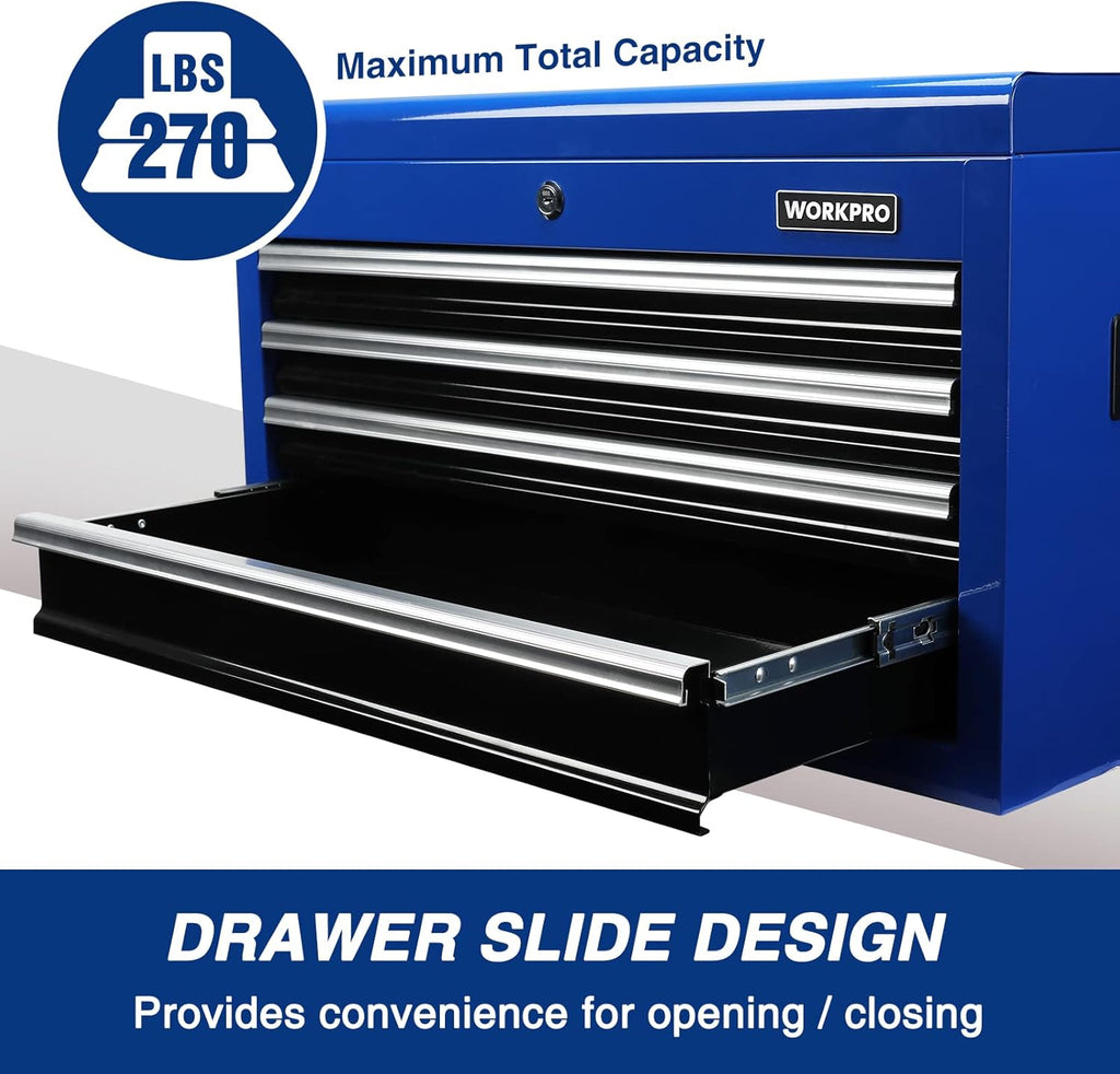 4-Drawer Metal Tool Storage Cabinet with Tray, Locking System, Drawer Liner S29357