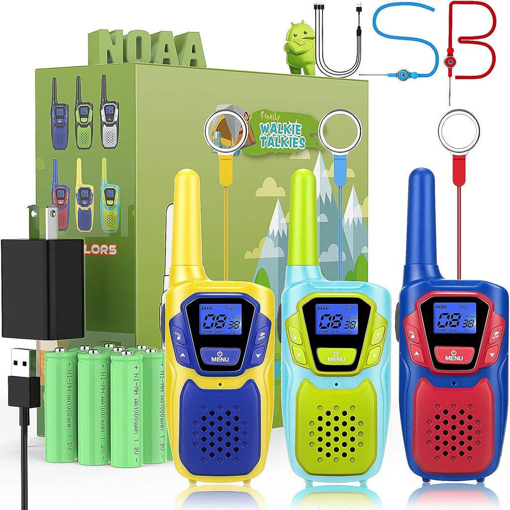 Camouflage Rechargeable Two Way Radios Long Range with Charger Batteries C7429