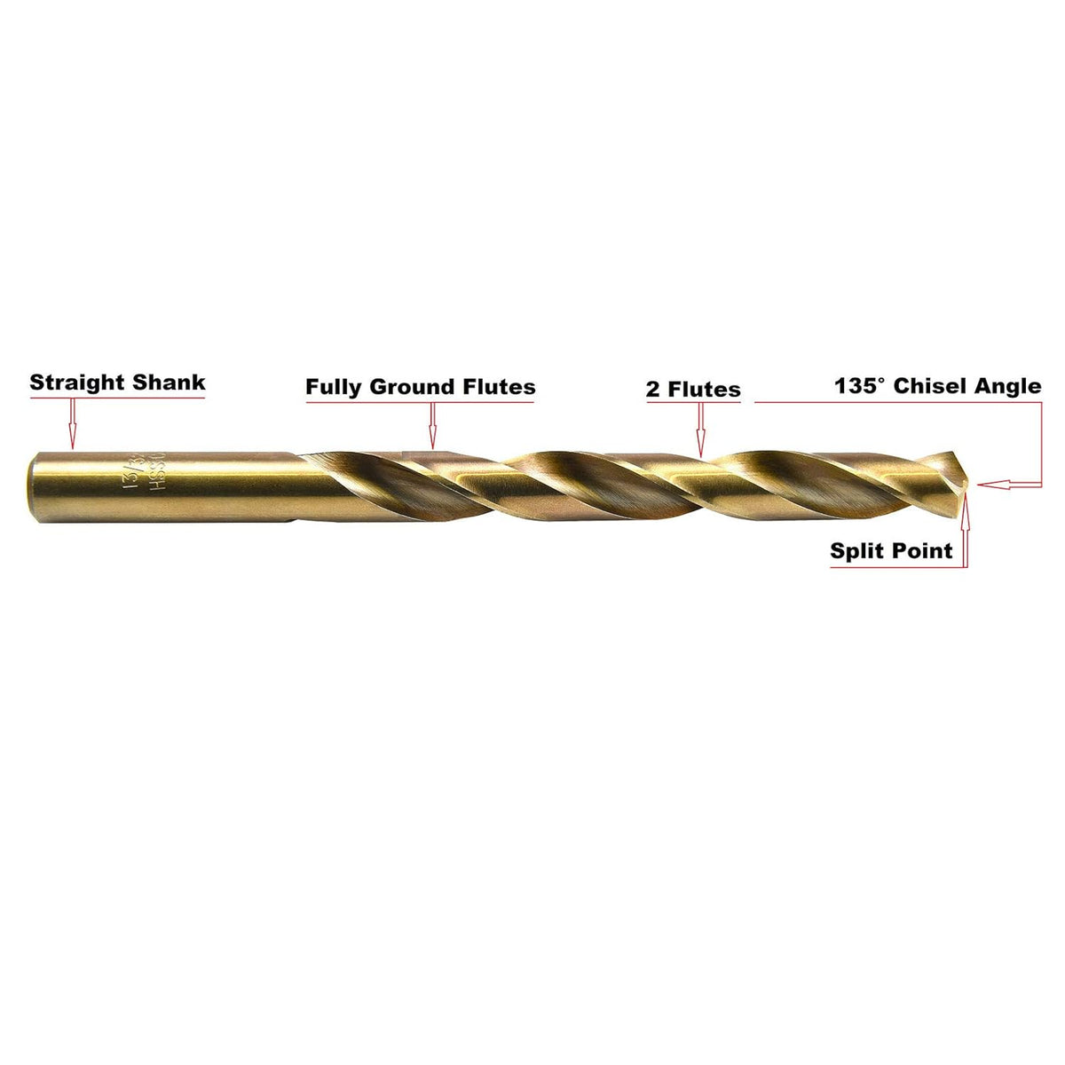 60PCs HSS M35 Cobalt Twist Drill Bits Y793066