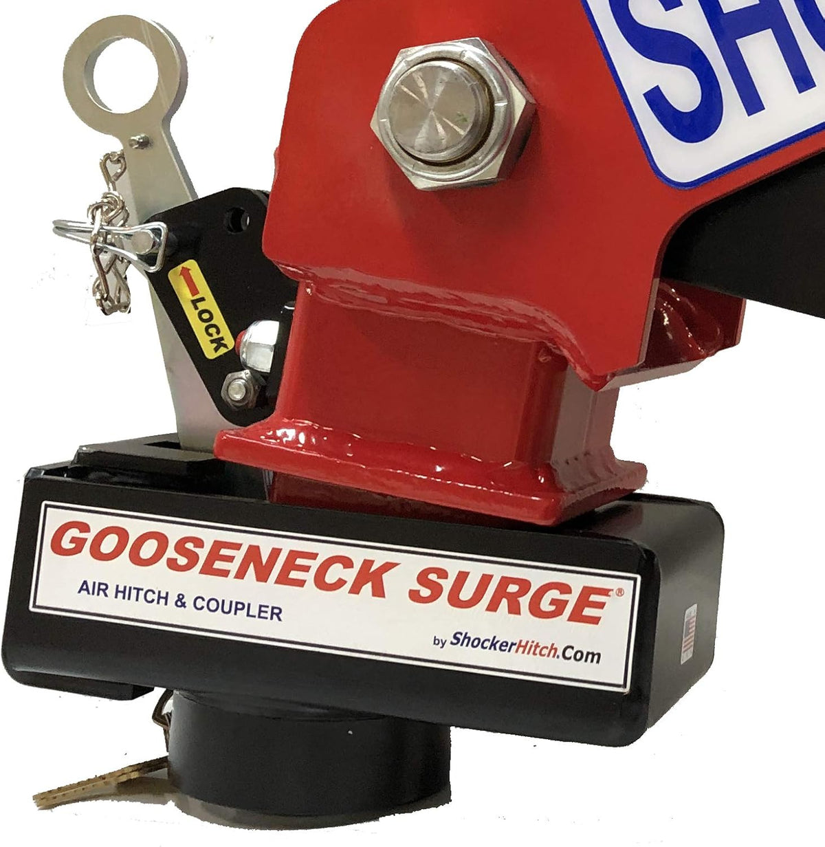 Gooseneck Air Hitch & Coupler, Round 4" Straight Pin 30K SL Coupler W875