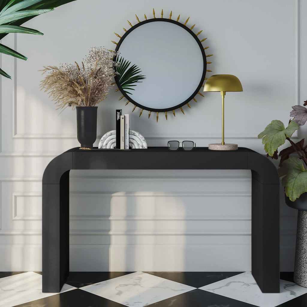 Black Acacia Finish Console Table P709116