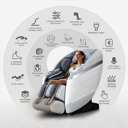 4D Full Body Massage Chair with Zero Gravity Recliner G38052