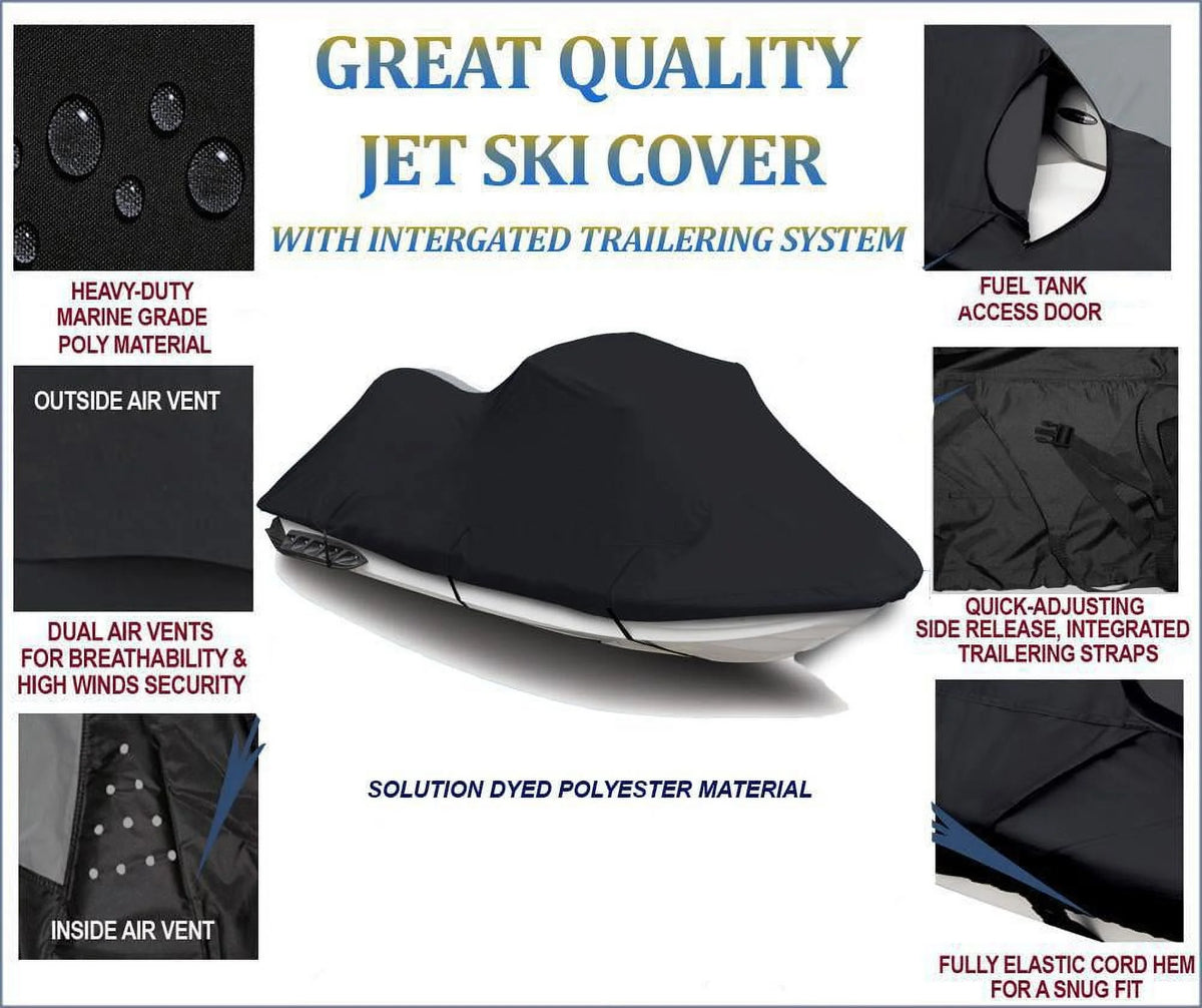 Black 600 Denier JetSki Cover C975