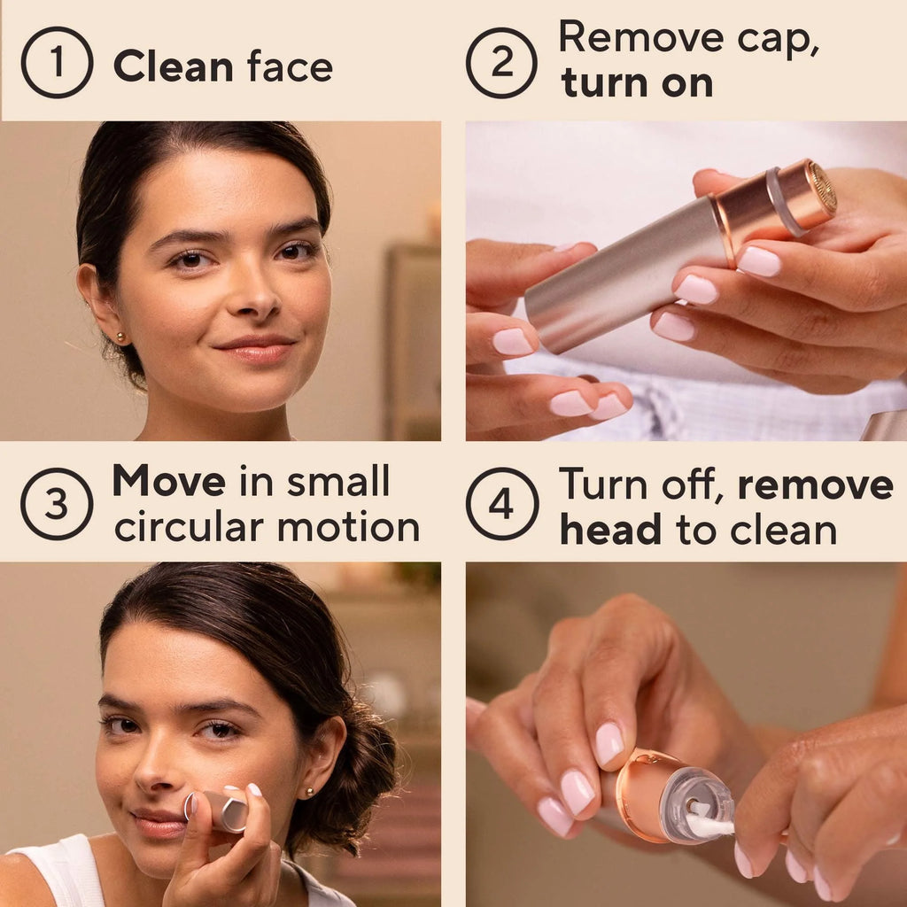Electric Facial Hair Remover with LED Light D868339