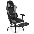 Black Gaming High Back Office Chair with Footrest H208669