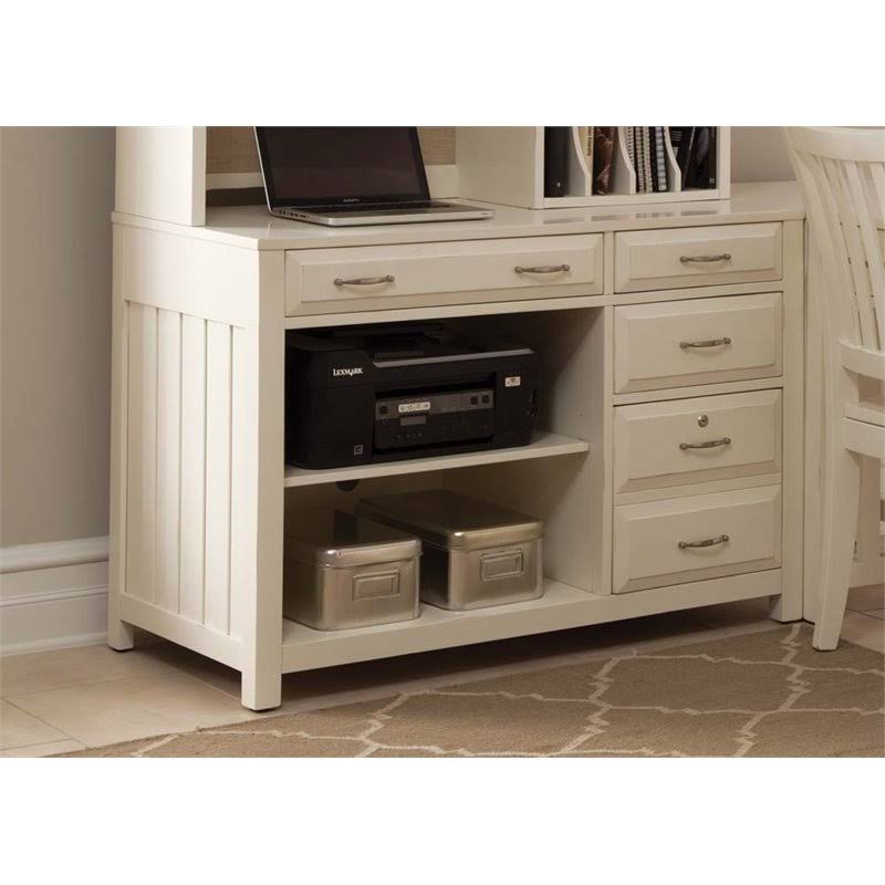 White Computer Credenza V268