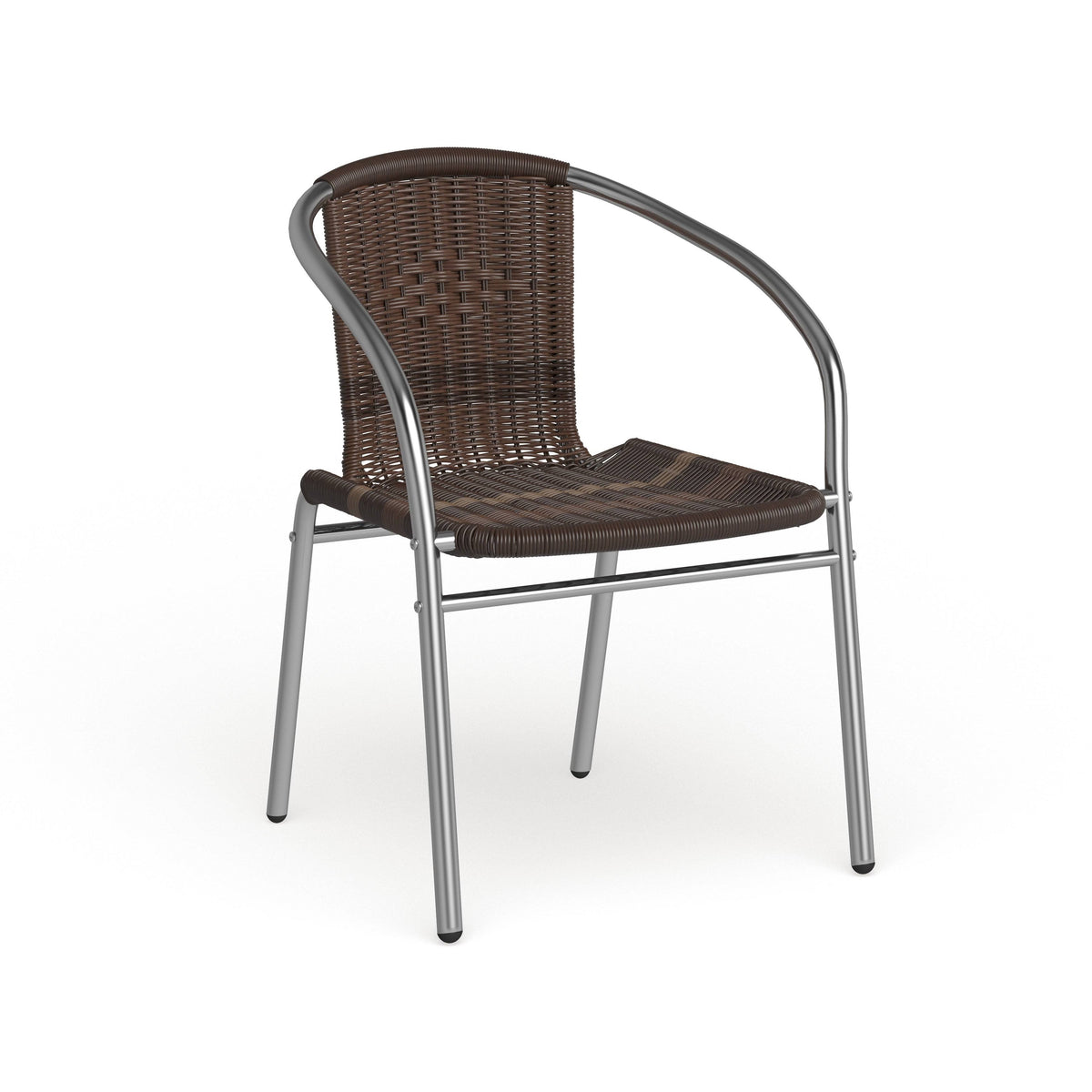 Aluminum and Rattan Stack Chair S6615