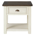 24 Inch End Table with Drawer and Shelf U24822