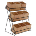 Black Iron Bamboo Bin Display R668248