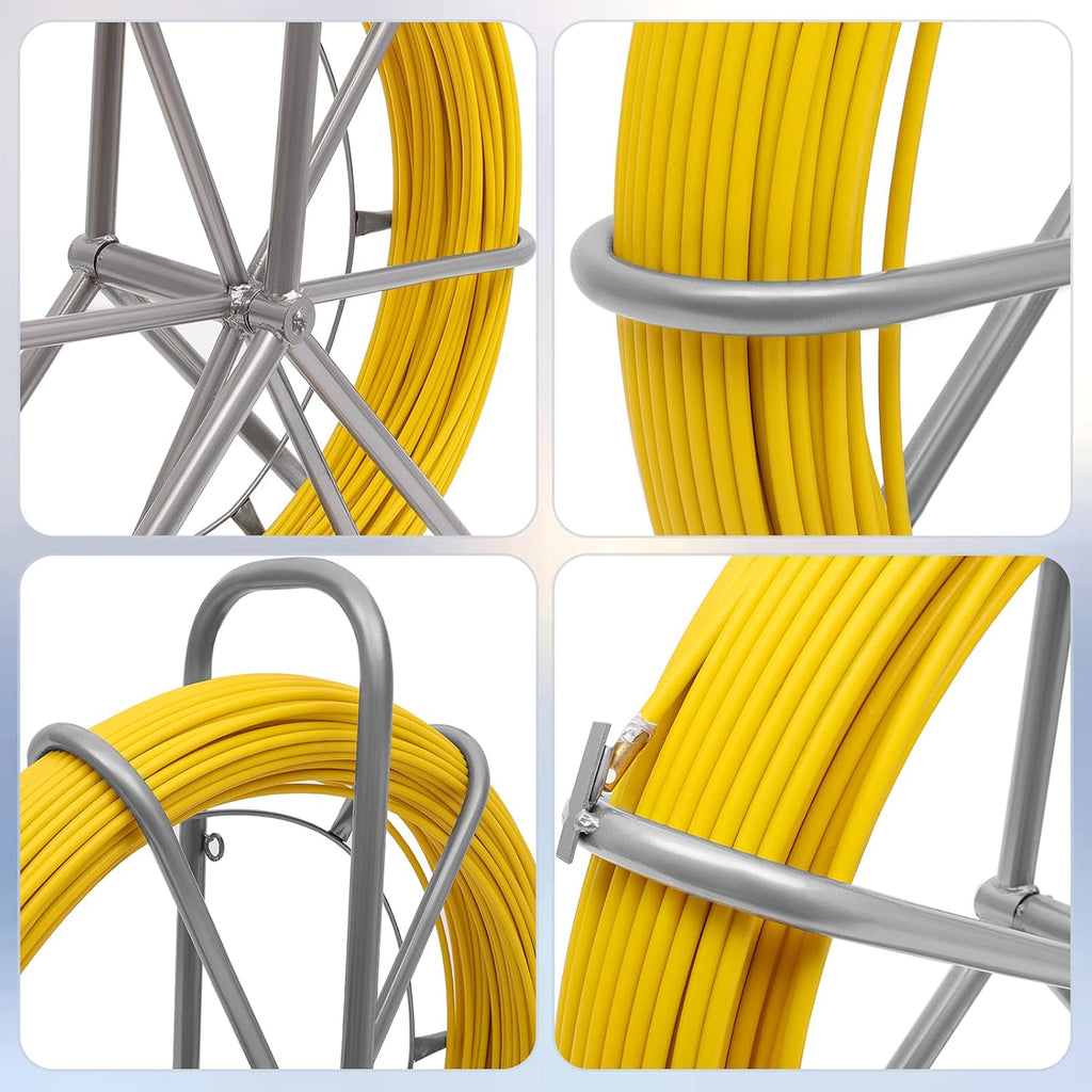 425FT Fiberglass Fish Tape with Wheel Stand H3181