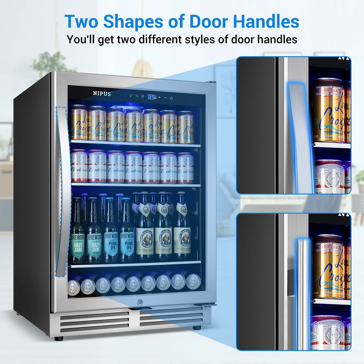24 inch 140 Can Beverage Refrigerator Cooler Q570