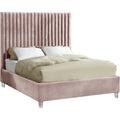 Pink Velvet King Bed F785