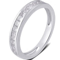 10K White Gold Princess Diamond Wedding Band G568