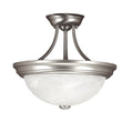 2-Light Semi-Flush Mount Satin Nickel R57034