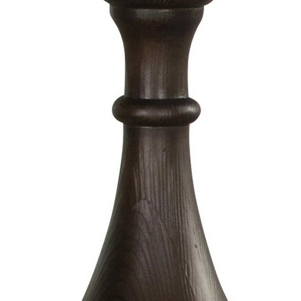 24 Inch Round Side End Table Dark Brown Z784593