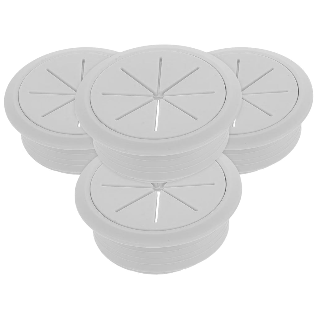 White 4 Pcs Wall Grommets for Cables E203