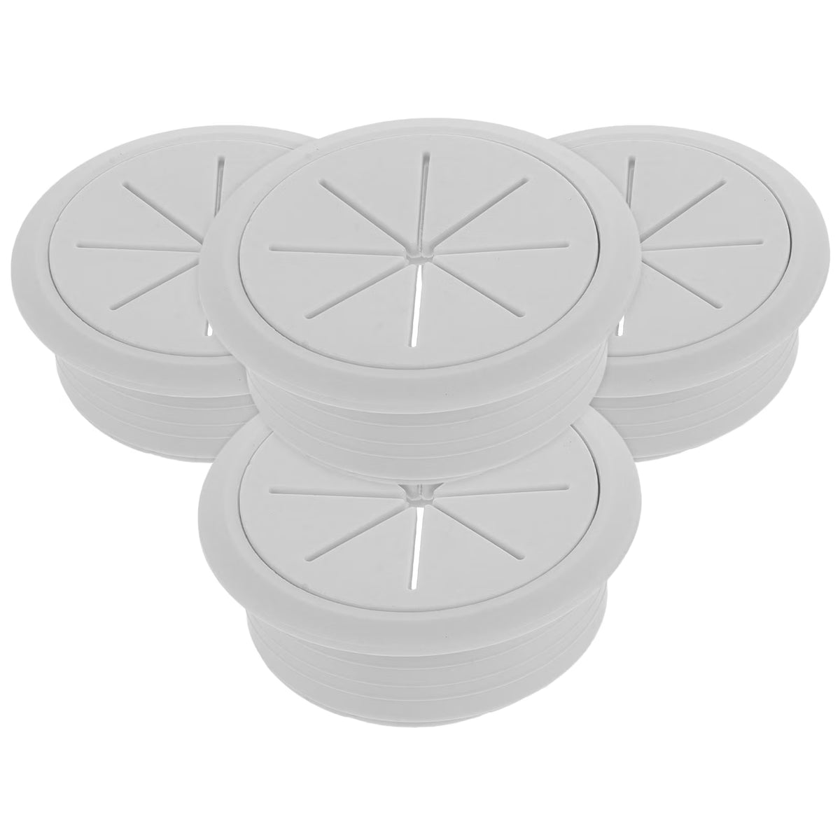 White 4 Pcs Wall Grommets for Cables E203