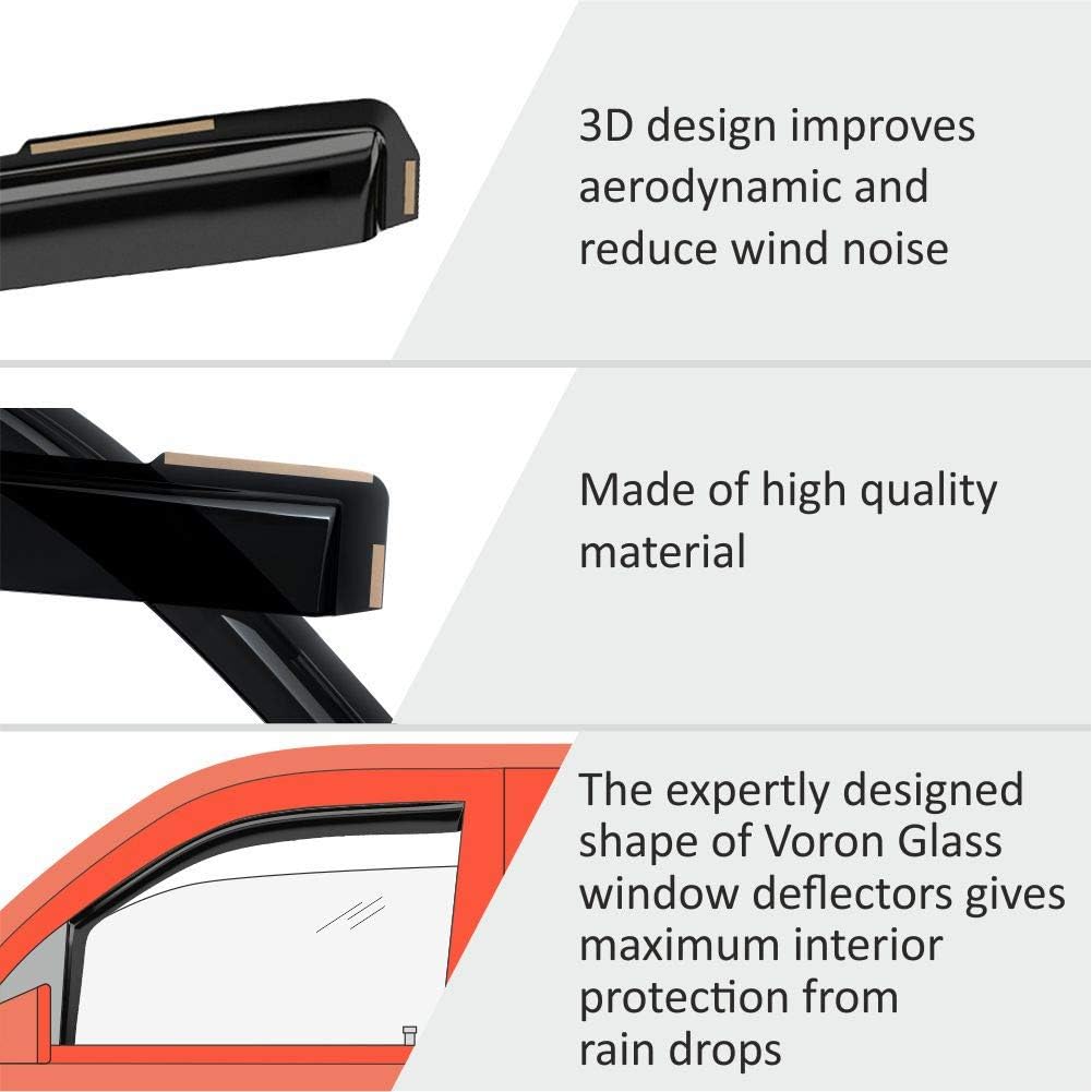 Rain Guards for Trucks, 4 Pieces X708