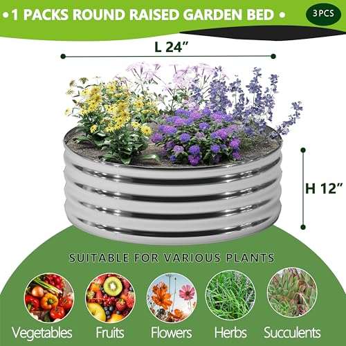 2PCS Galvanized Raised Garden Bed Kit O872674