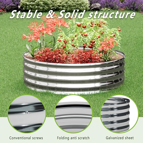2PCS Galvanized Raised Garden Bed Kit O872674