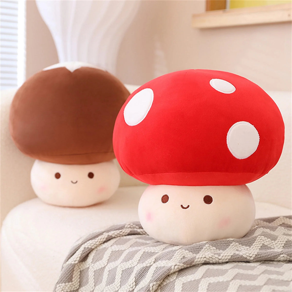 Cute Mushroom Plush Toy Stuffed Doll Pillow E9652