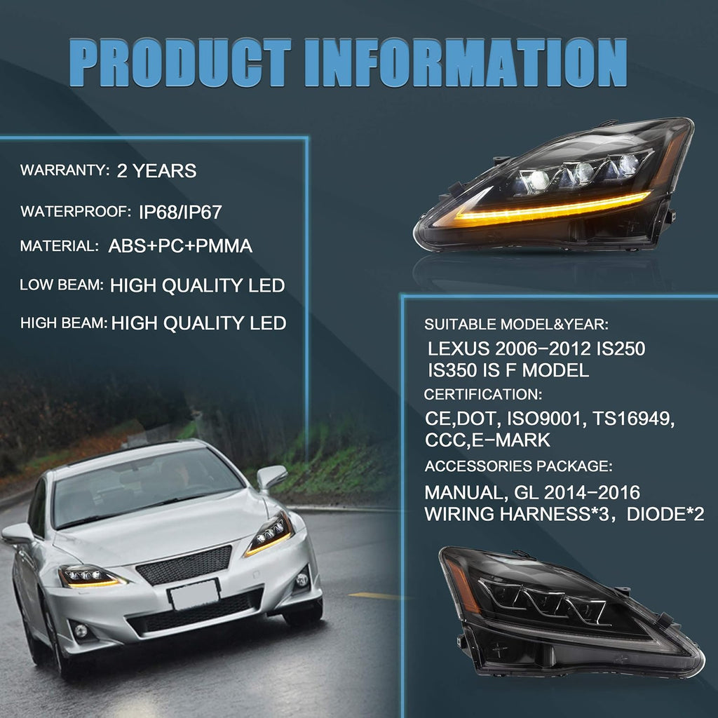 Headlight Assembly for Lexus IS250 IS350 IS F SEDAN C CF K680