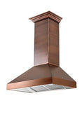 36 in. Copper Wall Range Hood with Crown Molding D113